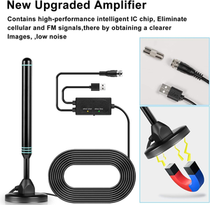 <span class=keywords><strong>Antenne</strong></span> <span class=keywords><strong>TV</strong></span> numérique intérieure 4K 1080P HDTV, réception longue portée, amplificateur de signal, chaînes <span class=keywords><strong>TV</strong></span> locales gratuites, installation facile - Product Image 3