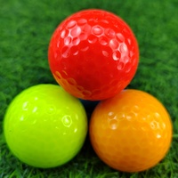 Bola Golf Lapis Ganda Logo Kustom Grosir, Bola Golf Latihan Kristal Warna-warni, Bola Golf Latihan dengan Logo Cetak