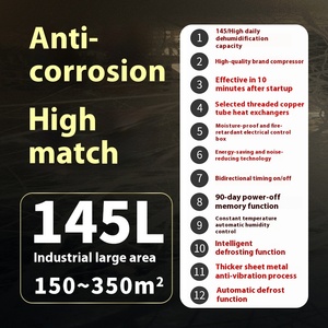 Deshumidificador Industrial Personalizado Anticorrosión de Construcción Metálica para Procesamiento de Alimentos, Secado de Productos Acuáticos, Dispositivo Dual - Product Image 5