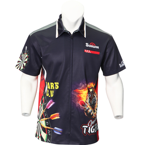 Camisetas de Dardos y Billar con Cierre Completo, Tejido de Poliéster, Disponibles en Varios Tamaños y Diseños, Colores Brillantes - Product Image 2