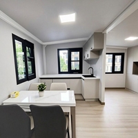 Maison conteneur pliable extensible, maison préfabriquée modulaire, mini-maison, aménagement multi-pièces, grandes fenêtres en verre, porte coulissante, personnalisable