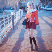 Perruque synthétique double queue de cheval Ainizi en gros, 60 cm, cosplay, personnage de Tomori Nao de Charlotte