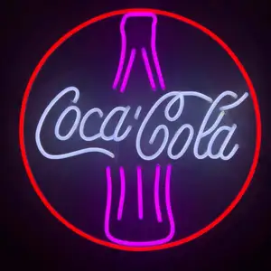Su misura Commercio All'ingrosso Della Cina di Prezzi di Fabbrica ultra-sottile Ha Condotto La Luce Al Neon 12v Cacao Pepsi Cola Neon Segno Personalizzato