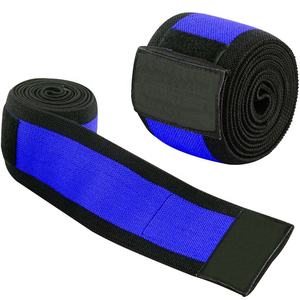 Genouillères personnalisées de couleur bleue Accessoire de fitness élastique à usage intensif Taille unique Genouillère de musculation Nouveau design Vente en gros - Product Image 2
