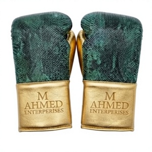 Guantes de Boxeo de Piel Nuevos con Decoración de Piel de Serpiente, 18 Oz, para Entrenamiento y Combate - Product Image 1