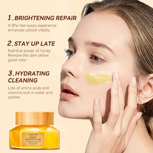 Masker tidur wajah Plus Potion madu kulit, 3.3 ons masker wajah melembapkan alami - Product Image 4