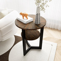 Salon moderne et minimaliste Chambre à coucher Canapé amovible de type C Table d'appoint Table d'angle de chevet en bois