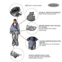 Sac de couchage pour adulte, humainoid, pour le camping en plein air, l'hiver, intérieur/extérieur, portable, ultraléger, chaud, coupe-vent