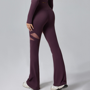 Leggings de yoga réversibles taille haute amincissants, légers, sans couture, effet ventre plat, en maille d'été, grandes tailles - Product Image 6