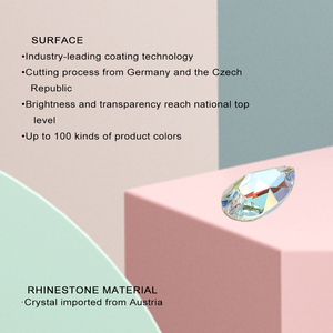 YHB <span class=keywords><strong>LA</strong></span> Drop Light AB Glass Rose AB Strass da cucire Flatback per Abbigliamento, Vestiti, Borse H6230 - Product Image 3