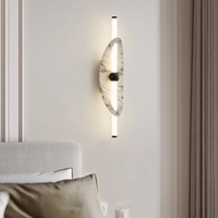 Lampe murale en fer LED post-moderne nordique pour chambre à coucher et salon, décoration d'hôtel de luxe