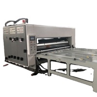 Corrugados Cardboard Semi Automatic Doppel farben Flexodrucker Slotter Rotations stanz maschine zu verkaufen