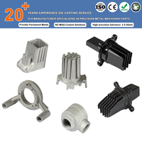 Pièces moulées sous pression en aluminium et zinc de précision sur mesure, dissipateur thermique à ailettes, corps de valve moulé sous pression, service d'ouverture de moule de fonderie.