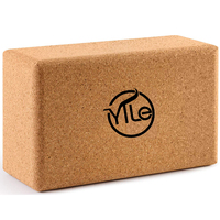 Blocs de yoga en bois liège écologique, avec logo de couleur personnalisée, haute densité, 100 naturel, offre spéciale
