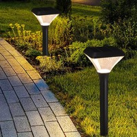 Lampadaire LED conique à nervures, étanche pour extérieur, éclairage de chemin et de pelouse, lampadaire de jardin pour parc et cour de villa