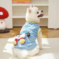 Pulls en velours sans fourrure pour animaux de compagnie, automne-hiver, pour grands chiens et chats, design japonais