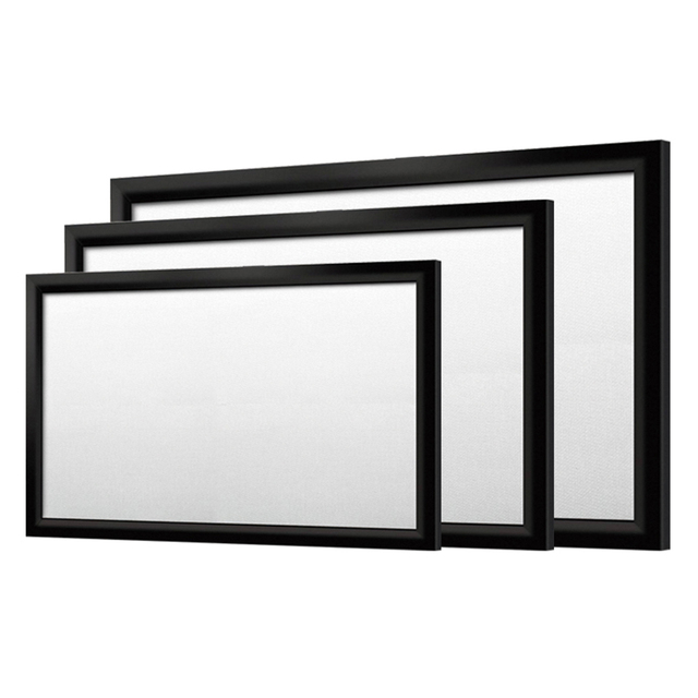 XJK High Quality 4K Woven Acoustically Transparent Fabric Sound Max Fixed Frame Projection Screen 6cm 10cm Frame