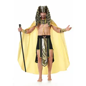 万圣节服装成人埃及服装角色扮演男性埃及法老服装