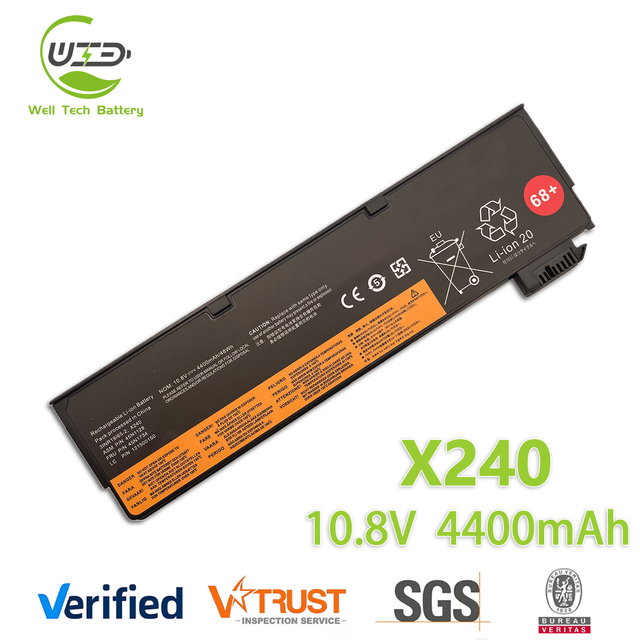 China Supplier X240-6C 121500146 121500147 121500148 3ICP7/38/65 45N1124  Laptop Battery  for Lenovo HinkPad X240  T440 T450