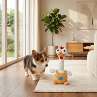 Juguete para Perros Pawstar Crazy Long Neck Chicken, Juguete de Peluche Elástico, Divertido, Duradero e Interactivo, Juguete para Masticar para Mascotas, OEM, Venta al por Mayor, Personalizado