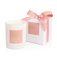 Luxus Private Label Custom Soja Duft wachs Aroma therapie Aroma Duft kerze mit Glas Glas Geschenk box
