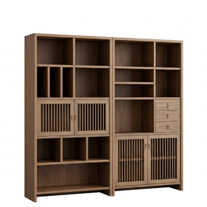 Robe asymétrique à volants sur le côté |   Armoire de nuit en bois massif noyer avec plateau en marbre et rails incurvés pour salon, hôtel, chambre à coucher - Product Image 1
