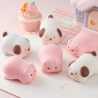 Jouets anti-stress en forme de cochon et chiot, en pâte à modeler à rebond lent, pour enfants, vente en gros