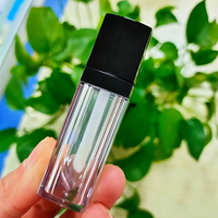 Tubes de brillant à lèvres personnalisés en gros, sérigraphiés, mats, transparents, roses, noirs, pour cosmétiques, fard à joues, 5 ml, avec bouchon à vis en aluminium/plastique, marque privée