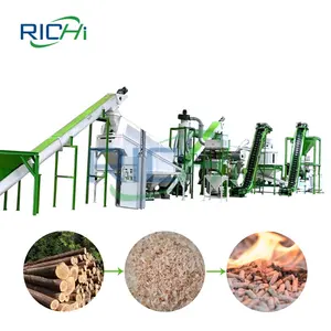 RICHI Customized 1-10 T/H Wood Pellet Maschines Line For Sale