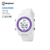 Montre numérique pour enfants WR30M, montre pour enfant avec rétroéclairage LED, bracelet en caoutchouc souple, faible bruit, chronométrage précis, montre pour écoliers
