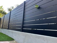 Panneaux de clôture horizontaux en aluminium pour extérieur avec finition résistante à la corrosion pour la sécurité des cours