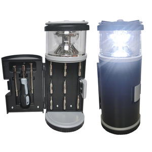 Lampe de camping LED portable personnalisée OEM promotionnelle avec porte-embouts de précision et étui rigide - Product Image 1