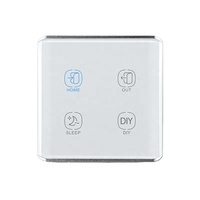 Panneau de contrôle de scène Zigbee haut de gamme, interrupteur tactile intelligent à 4 boutons, contrôleur mural en verre incurvé pour la domotique