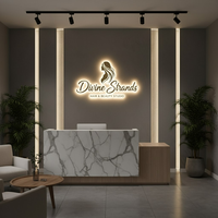 Enseigne LED, Enseigne lumineuse LED personnalisée pour entreprises, Enseigne de salon, Enseigne murale LED pour spa et réception, Enseigne LED cosmétique pour affichage mural
