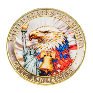 Koin Logam Kenang-kenangan Kustom Bertema Peringatan Hari Jadi Liberty Bell 1776 - 2026 - Product Image 3