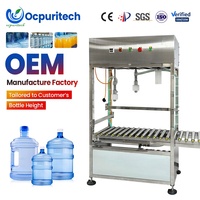 Machine de remplissage d'eau semi-automatique 5 gallons, 2 têtes, en acier inoxydable, équipement d'embouteillage d'eau potable pure, directement de l'usine