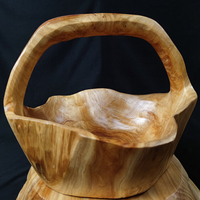 Panier en bois fait à la main panier de rangement en bois naturel pour fruits, pains, bonbons ou pot-pourri et accents décoratifs