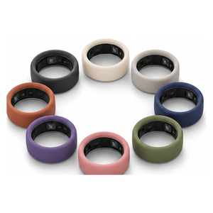 Lot de 8 protections colorées pour Oura Ring 4 Gen 3, ensemble de protecteurs en silicone résistant à la décoloration, garde la couleur après lavage, tailles S M L - Product Image 1
