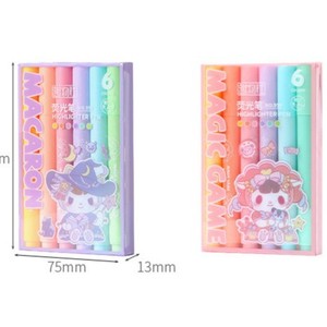 Marcadores Fluorescentes Sanrio, Marcador Fluorescente Perfumado, Marcador Fluorescente Suave para los Ojos, para Suministros de Oficina y Educativos - Product Image 5