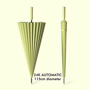 Paraguas de Golf de Alta Calidad con Diseño de Lujo, Apertura Manual, Varilla de Metal, Protección UV, 24 Varillas de Fibra de Vidrio, Logotipo Personalizado - Product Image 4