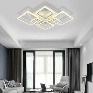 Lámpara de techo con anillo circular Led de acrílico moderno, decoración de hierro para el hogar, dormitorio, sala de estar, luz de techo Led acrílica Simple Rc - Product Image 1