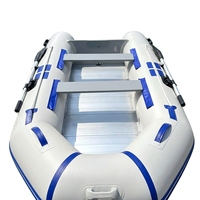 Kayak gonflable professionnel 2 places 230 cm en PVC 0,9 mm d'épaisseur, portable et pliable, avec rames, pour la pêche, l'aventure et le tourisme en radeau.