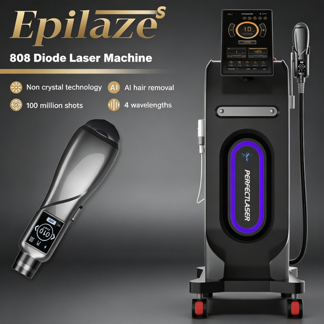 Perfectlaser Non Crystal Diode Laser Hair Removal Hollow Copper Gold Plated High Efficiency Beauty Equipment