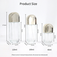 Bouteilles en verre vides écologiques rechargeables givrées de 50 ml et 80 ml pour les soins de la peau, les lotions, les cosmétiques faciaux, les hydratants, les émulsions