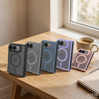 Étui magnétique premium à deux pièces pour iPhone Duo avec dos en PC antichoc et protection de charnière en TPU pour iPhone 18 Duo