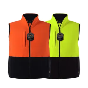 Chaqueta reflectante de seguridad para hombre, reflectante, fluorescente, naranja, de trabajo, alta calidad