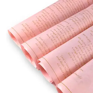 薄纸包装包装定制礼品鲜花包装白色粉色包装韩国散装中国可回收薄纸巾纸