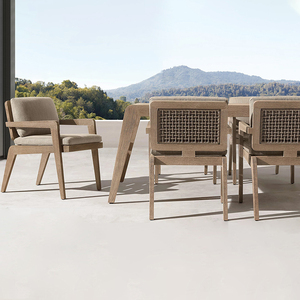 Ngoài trời bàn ghế Patio biệt thự Patio cao cấp đồ nội thất bằng gỗ khách sạn khu nghỉ mát Nhà hàng không thấm nước bàn gỗ tếch - Product Image 2