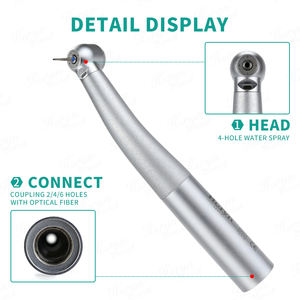 Tandheelkundige Hoge Snelheid Verlichte <span class=keywords><strong>Handpiece</strong></span> Fiber Optische Led Keramische Lager 2/4/6 Gaten Aansluiten Snelkoppeling Tandhandstuk - Product Image 6