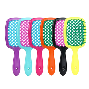 Cepillo para Desenredar el <span class=keywords><strong>Cabello</strong></span> con Logotipo Personalizado, con Malla de Plástico Hueca en Forma de Panal para <span class=keywords><strong>Cabello</strong></span> Mojado, Cepillo de Ducha con Ventilación, Material de Cerdas - Product Image 1